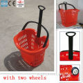 Wheeled cart trolley rolling plastic basket